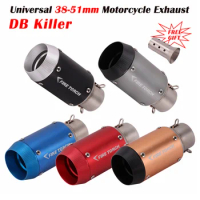 Universal 38-51mm Motorcycle Exhaust Tube Escape Moto Muffler modified DB Killer For CBR650 MT09 DUKE790 FZ6 Z900 S1000R GSX 650
