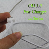 OD3.0 1M/2M/3M 3FT 6FT 10FT white Charging Cable thick Long 8pin USB Cord Charger Cable for iphone 7 6 6s 5 8 PLUS X iPod 5 300