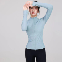Soft Elastic Slim Fit Outdoor Casual Long Sleeve Jacket for Women, Autumn Winter Slimming Stand Coll