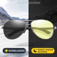 2024 Aviation Driving Photochromic Sunglasses Men Polarized Glasses Women Day Night Vision Driver Eyewear UV400 zonnebril heren