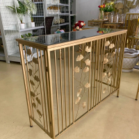 Console table cermin mirrored console table square