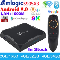 Android 9 TV Box X96 Max+ Amlogic S905x3 8K 1000M Smart Media Player 4GB RAM 64GB ROM 5G Wifi X96Max 2G16G Quad Core Set top Box