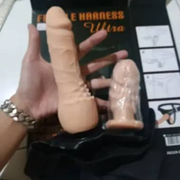 Alat bantu wanita tali pinggang ikat strap on double dongs
