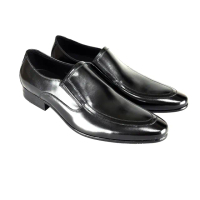 【Waltz】上班族首選 素面側V綁帶 紳士鞋 真皮皮鞋(212659-02 華爾滋皮鞋)