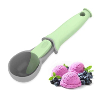 Non-Stick Ice Cream Scoop Fruits Digger Ice Ball Maker Frozen Yogurt Cookie Watermelon Spoon Spoons with Hung Hole Kitchen Tool