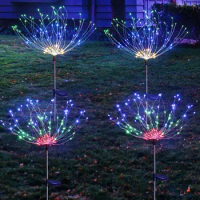 Outdoor LED Firework Lights Waterproof Solar Garland Light Garden Xmas Party Yard Lighting New Year's Eve Christmas Decor
