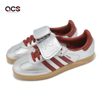 adidas 休閒鞋 Samba LT W 女鞋 銀 紅 膠底 復古 翻鞋舌 德訓鞋 愛迪達 JH5707