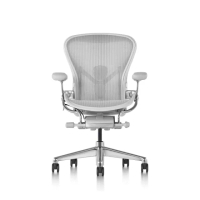 【Herman Miller】ystore雅浩家具 Aeron 3.0 尊榮款 礦石霧白/金屬腳/B尺寸 人體工學椅(老闆椅、辦公椅)