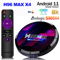 New H96 Max X4 Amlogic S905X4 TV Box Android 11 4G 64G 4K Smart Media Player Dual Wifi BT4.0 4GB 32GB Set Top Box VS H96MAX V11