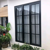 2 jendela 1 kaca mati 120x150 kusen+jendela dan Handle Engsel kaca 5ml - Opsi Bukaan Swing Kanan/Kir