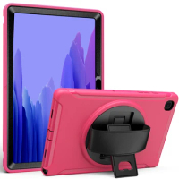 Rotating Kickstand Case for Samsung Galaxy Tab A 10.1 S6 Lite A7 Shockproof Hand Strap Cover for S5E S6 A8 10.5" S7 S8 Shell