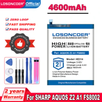 LOSONCOER 4600mAh HE314 Battery For SHARP AQUOS Z2 A1 FS8002 Mobile Phone Battery +Free Tools