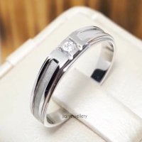 Cincin Nikah Pria Palladium SAN950 [P59AU] - Perak 950, Emas Putih & Kuning, Platinum – Ring Custom 