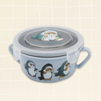 貓福珊迪-不鏽鋼雙耳隔熱餐碗-鯊魚x2入(雙耳隔熱餐碗)