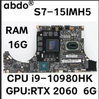 For Lenovo Legion S7-15IMH5 Laptop Motherboard. W/CPU i9-10980HK GPU RTX2060 Video memory: Samsung 6GB RAM 16GB 100% test work