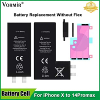 Vormir Battery Replacement No Flex for iPhone 14 11 Pro XS Max 12 Corby Bolts Sets No Pop-ups Non Genuine Message Battery Cell