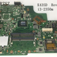 For ASUS K43SD K43E Laptop motherboarb REV 5.0 with i3-2350m cpu Test all functins 100%