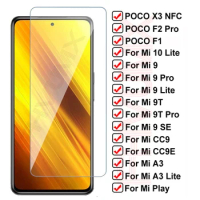 11D Protective Glass For Xiaomi Poco X3 NFC F1 F2 Pro Tempered Screen Protector For Mi 10 Lite Mi9 9 SE 9T CC9 CC9E A3 Lite Film