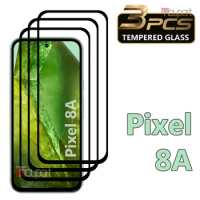 3PCS Tempered Glass For Google Pixel 8A Screen Protector Film Pixel 8A Glass
