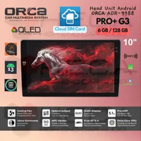 ORCA PRO+ G3 Android 10" 6/128 GB SIM Card NFC Head Unit Tape Mobil 10 inch GEN3 QLED
