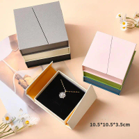 Dual-opening Magnetic Flip Jewelry Packaging Box Earrings Necklace Ring Jewelry Organizer Box Thick