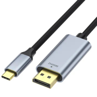 Type C to DisplayPort DP1.4 Cable 8K 60Hz 4K 144Hz USB C to DP Converter Adapter For Mac Pro Lenovo HP Laptop 1M 100pcs/Lot