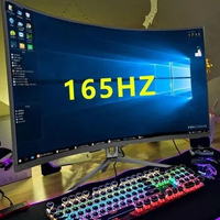 Factory Price Oem 21.5 24 27 32 34 Inch Monitor Curved Screen 3440*1440 4k 165hz Rich Interface Led Monitor For Gaming