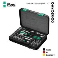 WERA 8100 SA 2 Zyklop 1/4" Metric Ratchet Set 42 Pcs Multifunctional Socket Wrench Sets 05003533001