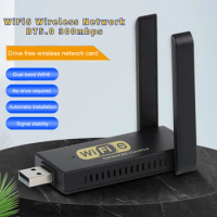 WiFi6 Wireless Network Card External Antenna Wireless Dongle Network Card Bluetooth-compatible for PC Desktop Laptop
