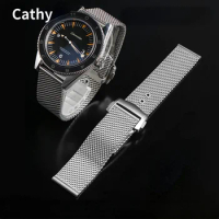 Stainless Steel Watch Band for Omega Haima 300 No Time to Die 007 Men's Waterproof Sweet-Proof Milan Mesh Watch Strap 20mm