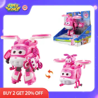 Super Wings 5 Inches Transforming Supercharged Dizzy &amp; Mini Magnetic Transforming Super Pet Action Figures Deformation Kids Toys