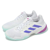 【adidas 愛迪達】網球鞋 Barricade 13 W 女鞋 白 藍 支撐 緩衝 運動鞋 愛迪達(IF9130)