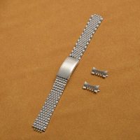 New 18mm 19mm 20mm Bead of Rice Solid Stainless Steel Watch Strap Bracelet