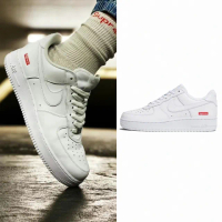 【NIKE 耐吉】Nike Air Force 1 X Supreme White 白色 AF1 聯名 男鞋 休閒鞋(CU9225-100)