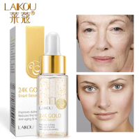 LAIKOU 15ml 24k Gold Serum Vitamin c Facial Serum Essence Hyaluronic Acid Cream Anti Wrinkle Whitening Face Care Essence Skin