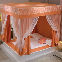 新款蚊帳家用1.8m床蒙古包防塵遮光床簾一體式寶寶兒童防摔紋帳子