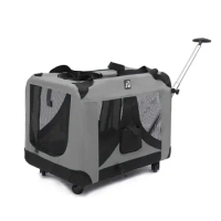 Portable Pet Trolley Cage Car Pet Cage Dog Kennel Cat Litter Dog Tent Foldable Cat Cage Dog Carrier