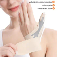 Thumb Wrist Brace Compression Sleeve with Fastener Tape Thin Breathable Elastic Joint Stabilizing Wrist Guard Thumb Spica Splint