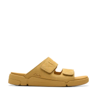 【Clarks】男鞋 Trigenic2 Sun 三瓣鞋2.0 全皮面輕量兩片式魔鬼氈設計拖鞋(CLM82683S)