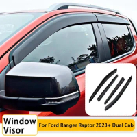 Car Window Visor For Ford Ranger Raptor 2023 Next Gen Accessories Weather Shield Wind Deflector For Ford Ranger 2023 Wildtrak