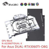 Bykski GPU Block For Asus DUAL-RTX3060TI-O8G Computer Water Cooling System Accessories N-AS3060TIDUAL-X