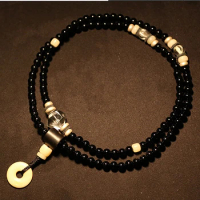 6MM Blessed Mala Tibetan Designer Mala Top Grade Onyx Beads Mala Buddhist 108 Prayer Beads