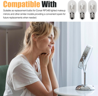 20W, 120V Incandescent Bulb Replacement, Suitable for Conair RP34B Illuminated Makeup Mirror, E12 Ca