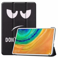 Tablet Case for Huawei MatePad Pro 10.8 Case Smart Painted PU Leather Stand Cover for Huawei Matepad Pro Case Funda + Pen