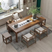 新中式禪意實木 茶桌現代簡約客廳喝茶桌 復古茶臺辦公室泡茶桌