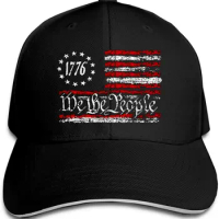 We The People 1776 Vintage USA Flag2 Baseball Cap Adjustable Sandwich Cap Sandwich Cap Dad Hat