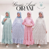 GAMIS + HIJAB ANAK QIRANI SMLXL BABY.CLOTH UNTUK UMUR 3-14 TAHUN GAMIS ANAK TANGGUNG MOTIF PRINTING
