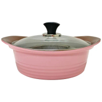 【韓國ARTE】陶瓷雙耳湯鍋(22cm-淺鍋)