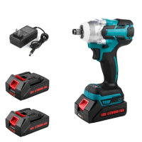 Electric Impact Wrench Brushless Cordless Electric Wrench LED 1/2 inch Compatible Makita 18V Battery Screwdriver Power Tools