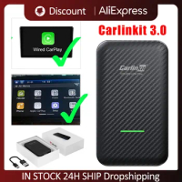 CarlinKit 3.0 Wireless CarPlay Adapter Wired to Wireless Android Auto Dongle Smart Car Ai Box for iOS &amp; Android WiFi Connect